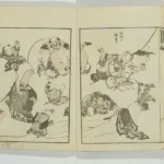 Katsushika Hokusai (Artist) Random Sketches by (manga) (Japanese (1760–1834) Poster Wall Art Painting