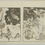 Katsushika Hokusai (Artist) Random Sketches by (manga) (Japanese (1760–1816) Poster Wall Art Painting