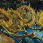 Vincent van Gogh Four Sunflowers Gone to Seed Poster 1890 Wall Art Painting