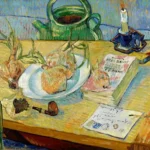 Vincent van Gogh Still Life with a Plate of Onions Poster 1890 Wall Art Painting