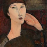 Amedeo Modigliani Adrienne Woman with Bangs Poster 1917 Wall Art Painting