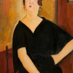 Amedeo Modigliani Madame Amedee Woman with Cigarette Poster 1918 Wall Art Painting