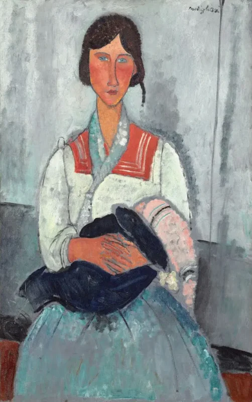 Amedeo Modigliani Roma Woman with Baby 1919 Poster PrintOvly