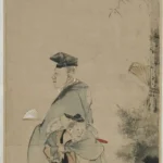 Katsushika Hokusai Two Entertainers Strolling on the New Year Ca Poster 1798–1801 Wall Art Painting