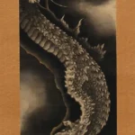 Katsushika Hokusai Ascending Dragon Poster 1849 Wall Art Painting