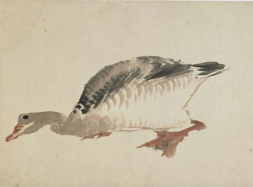 Artist_ Katsushika Hokusai Goose 1760 1849 Katsushika Hokusai Goose Poster 1849 Wall Art Painting - Image 1