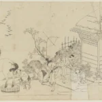 Katsushika Hokusai Hyakunin Isshu Uba Ga Etoki Poster 1849 Wall Art Painting