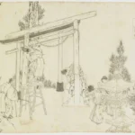 Katsushika Hokusai (No) Hyakunin Isshu Uba Ge Etoki (1849) Poster Wall Art Painting