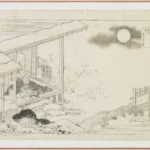 Katsushika Hokusai One Hundred Poets One Verse Each As Explained by the Nurse Monk Saigyo 1830s Poster Wall Art Painting