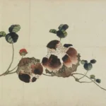 Katsushika Hokusai Pomegranates Poster 1849 Wall Art Painting