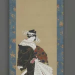 Katsushika Hokusai Portrait of a Courtesan Walking Ca Poster 1815–1819 Wall Art Painting