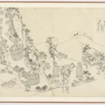 Katsushika Hokusai Preparatory Drawing for a Print in the Hyakunin Isshu Uba Ge Etoki 1830s Poster Wall Art Painting