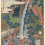 Katsushika Hokusai Roben Waterfall in the Soshu Mountains From the Famous Waterfalls in Various Provinces Poster 1830 Wall Art Painting
