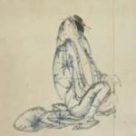 Katsushika Hokusai Seated Courtesan Poster 1849 Wall Art Painting