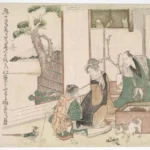 Katsushika Hokusai Surimono 18th 19th Poster 1830 Wall Art Painting