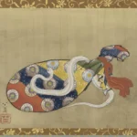 Katsushika Hokusai The Lute and White Snake of Benten (Sarasvati) Poster 1847 Wall Art Painting
