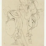 Katsushika Hokusai Travelers Poster 1849 Wall Art Painting