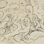 Katsushika Hokusai Various Faces Ca Poster 1830 Wall Art Painting