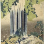 Katsushika Hokusai Yoro Waterfall in Mino Province From Famous Waterfalls in Various Provinces Poster 1833 Wall Art Painting