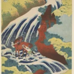Katsushika Hokusai Yoshitsune Falls From the Famous Waterfalls in Various Provinces Poster 1833 Wall Art Painting