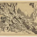 Katsushika Hokusai Reproduction of Work by Reproduction of an Illustration From Fugaku Sanjurokkei Poster 1830 Wall Art Painting