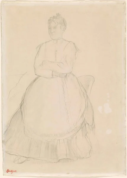 Edgar Degas Portrait of a Woman 1877 Poster PrintOvly