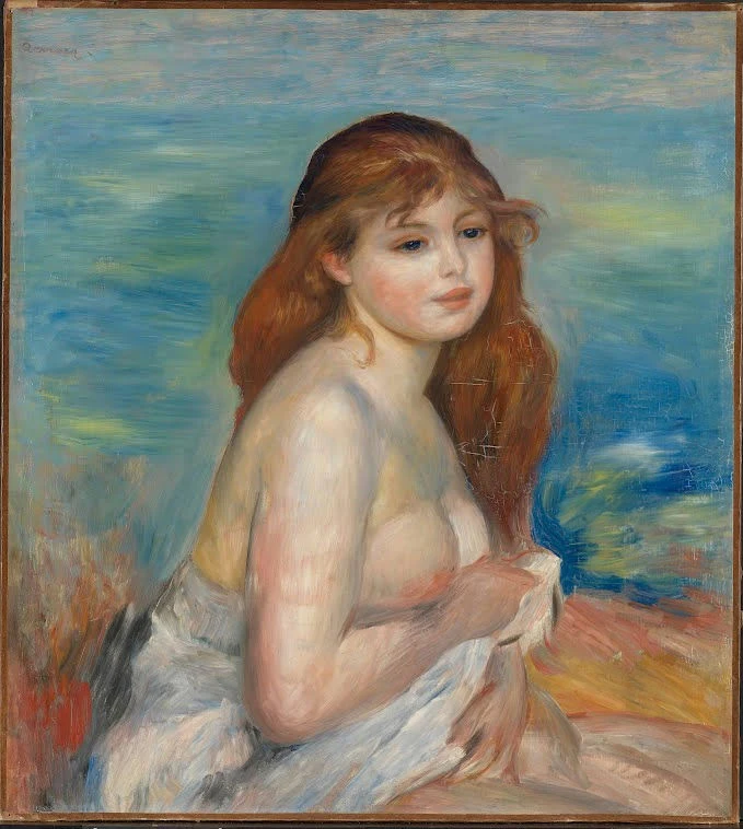 Auguste Renoir Etter badet ca. 1886 Pierre-Auguste Renoir After the Bath (Etter badet) Poster 1886 Wall Art Painting - Image 1