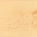 Pierre-Auguste Renoir Female Nude Reclining (Femme nue couchée) Poster 1906 Wall Art Painting