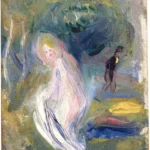 Pierre-Auguste Renoir Nude with Figure in Background Poster 1882 Wall Art Painting