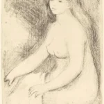 Pierre-Auguste Renoir Seated Bather (Baigneuse Assise) Poster 1905 Wall Art Painting