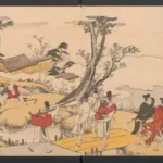Katsushika Hokusai Chōbunsai Eishi Nishikizuri Onna Sanjūrokkasen Courtiers and Urchins Frontispiece for the Album Broc Poster 1830 Wall Art Painting