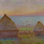 Claude Monet Grainstacks at Giverny the Evening Sun 1888 Poster PrintOvly