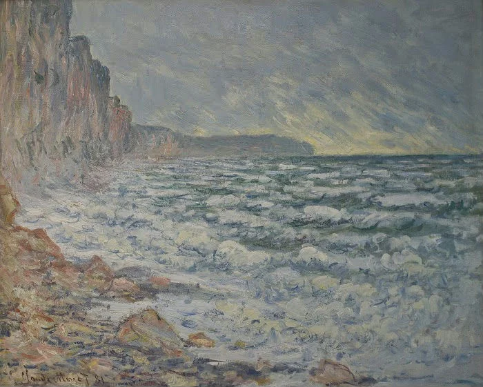 Claude Monet Fécamp, bord de mer Claude Monet Fecamp Bord de Mer Poster 1890 Wall Art Painting - Image 1