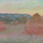 Claude Monet Stacks of Wheat End of Day Autumn Poster 1890 Wall Art Painting
