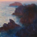 Claude Monet B D Rocks at Belle Ile Port Domois Poster 1886 Wall Art Painting