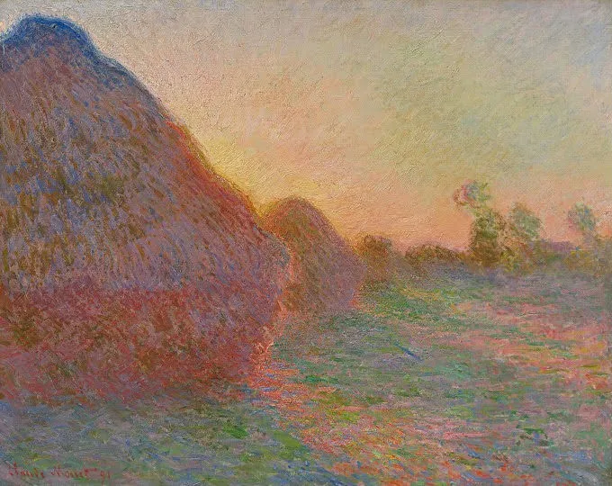 Claude Monet - Grainstacks Poster 1890 Claude Monet Grainstacks 1890 Poster PrintOvly