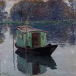 Claude Monet S Studio Boat Poster 1874 Wall Art Painting