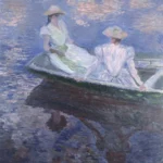 Claude Monet On the Boat Poster 1887 Wall Art Painting