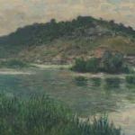 Claude Monet Paisaje en Port Villez Poster 1894 Wall Art Painting