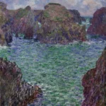 Claude Monet Port Goulphar Belle Ile Poster 1887 Wall Art Painting