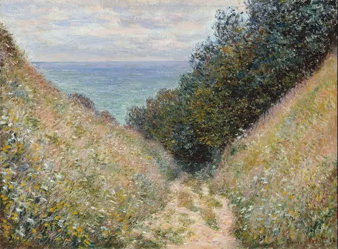 Claude Monet - Road at la Cavee Pourville Poster 1882 Claude Monet Road at la Cavee Pourville 1882 Poster PrintOvly