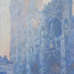 Claude Monet Rouen Cathedral Facade and Tour D Albane Morning Effect Poster 1892 Wall Art Painting
