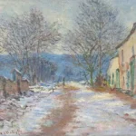 Claude Monet Snow Effect at Limetz Poster 1886 Wall Art Painting