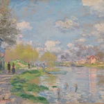 Claude Monet Spring by the Seine Poster 1878 Wall Art Painting