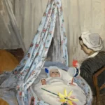 Claude Monet The Cradle Camille with the Artist S Son Jean Poster 1868 Wall Art Painting