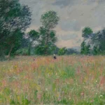 Claude Monet The Flowered Meadow Poster 1885 Wall Art Painting