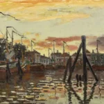 Claude Monet The Port of Zaandam Poster 1871 Wall Art Painting