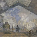 Claude Monet The Saint Lazare Station Poster 1877 Wall Art Painting