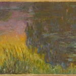 Claude Monet The Water Lilies Setting Sun Poster 1918 Wall Art Painting