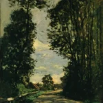 Claude Monet Walk Road of the Farm Saint Simeon Poster 1864 Wall Art Painting